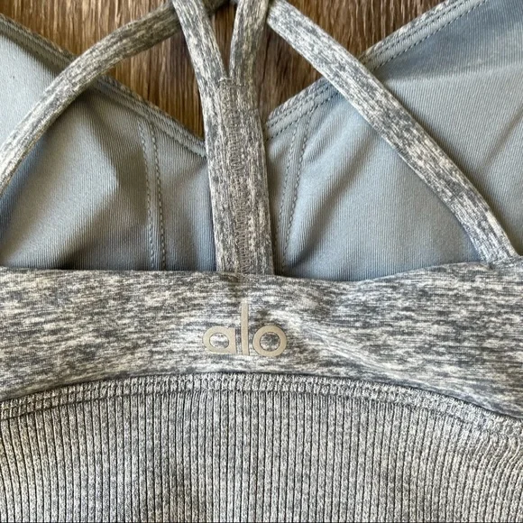 Alo Grey Sports Bra - Picture 3 of 4
